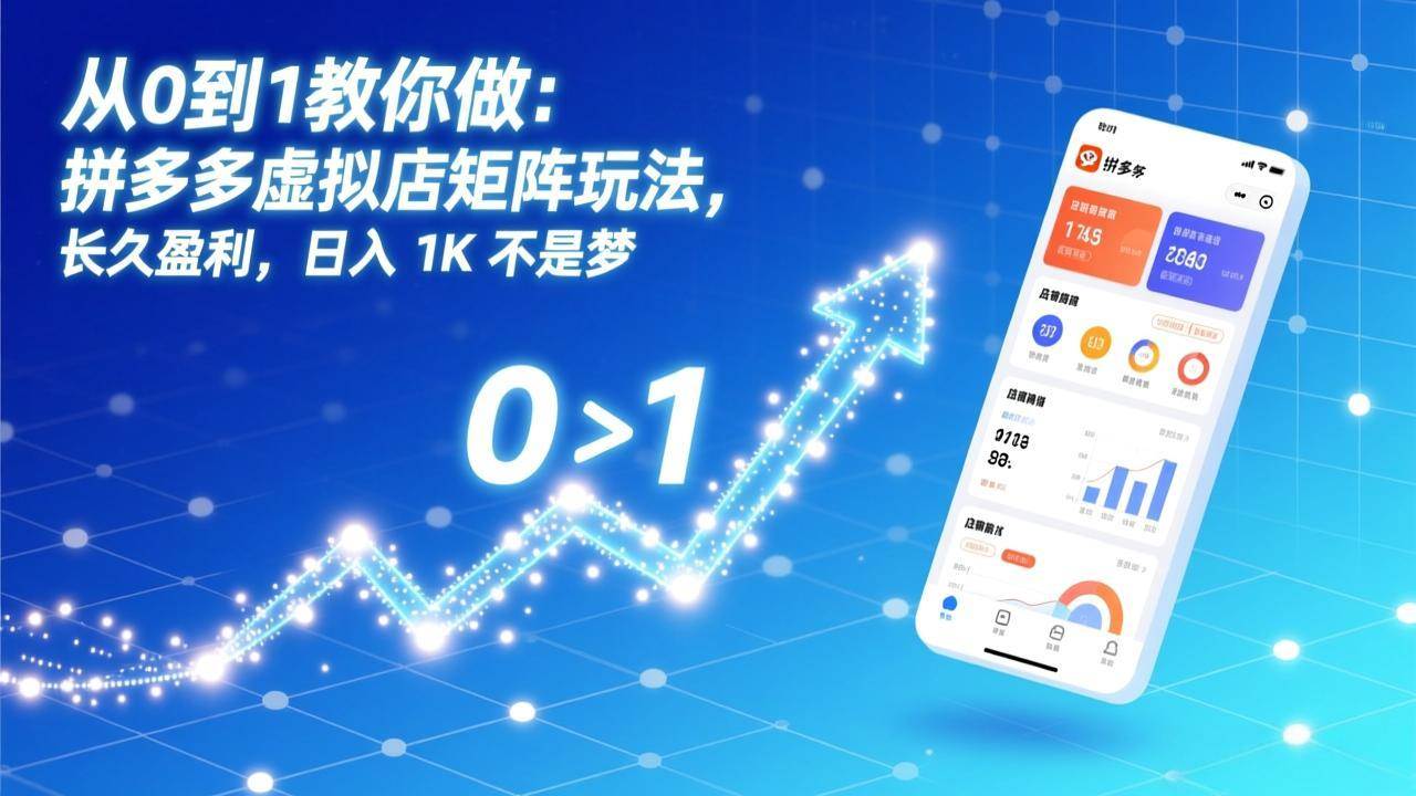 （17205期）从0到1教你做：拼多多虚拟店矩阵玩法，长久盈利，日入 1K 不是梦-818877学习网