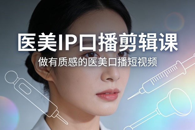 医美IP口播剪辑课,做有质感的医美口播短视频-818877学习网