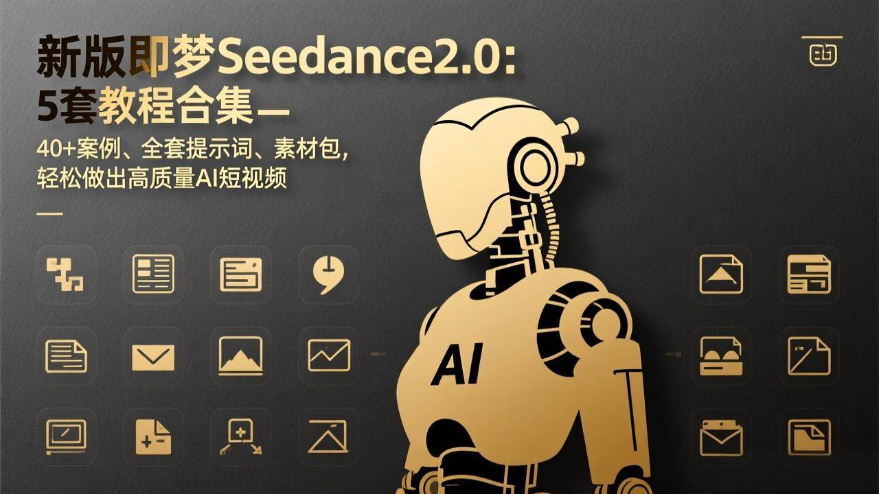 （17398期）新版即梦Seedance2.0：5套教程合集，40+案例、全套提示词、素材包，轻松做出高质量AI短视频-818877学习网