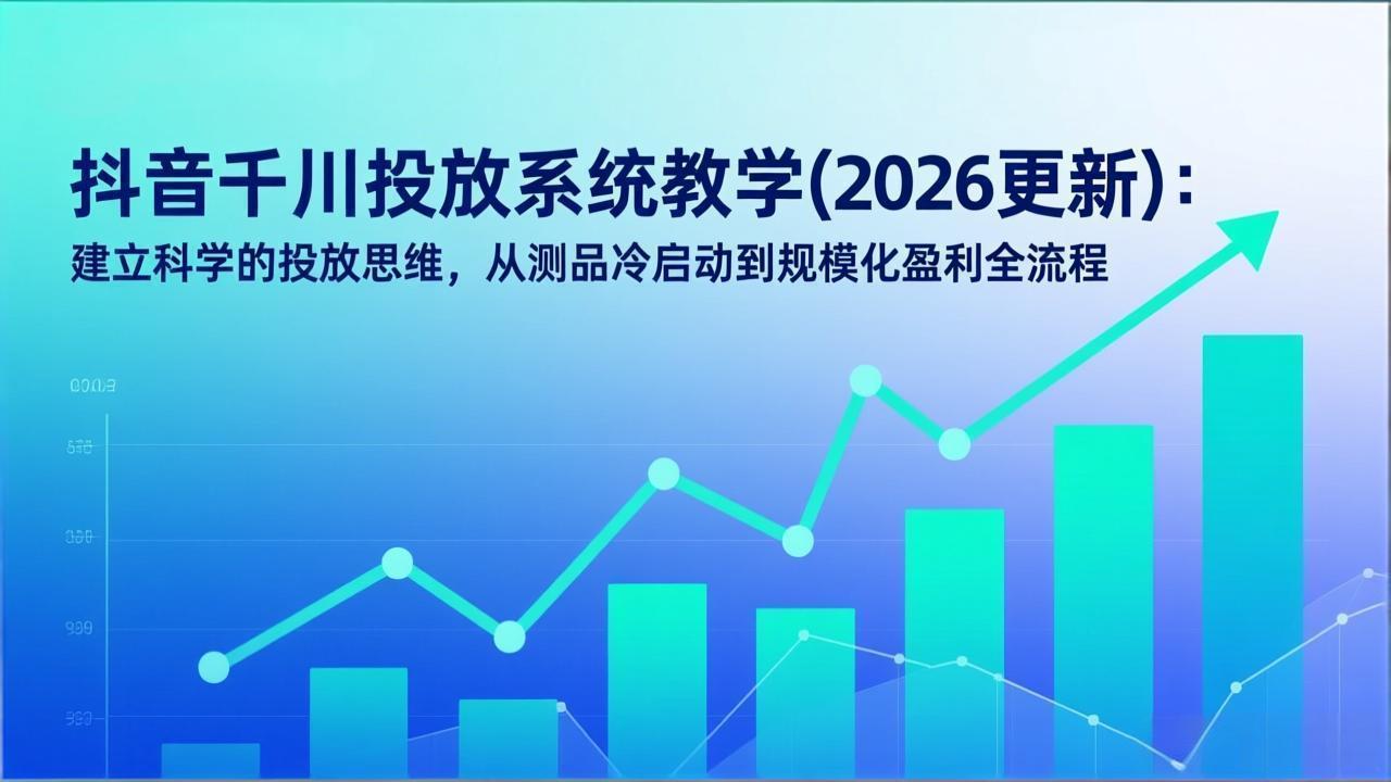 抖音千川投放系统教学(2026更新-818877学习网