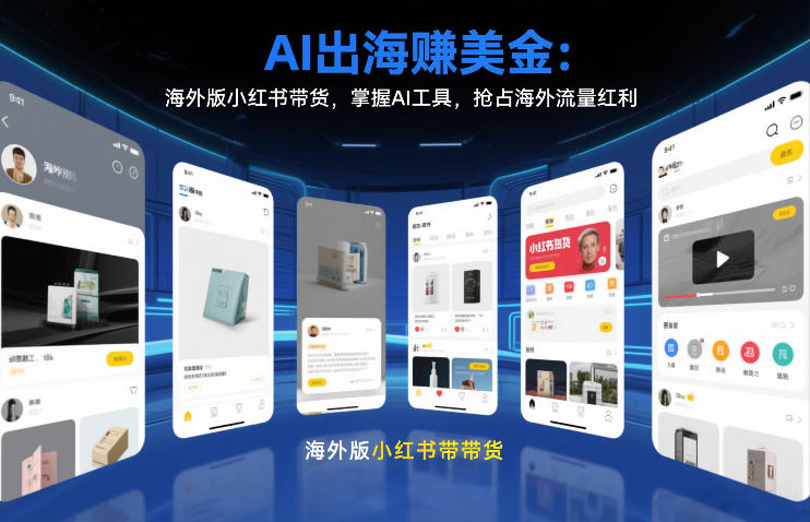 AI出海賺美金：海外版小红书带货，掌握AI工具，抢占海外流量红利(更新2026)-818877学习网