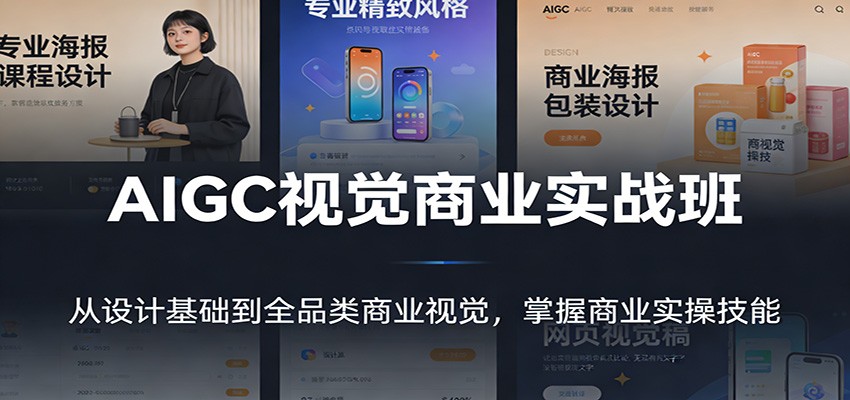 AIGC视觉商业实战班：从设计基础到全品类商业视觉，掌握商业实操技能-818877学习网