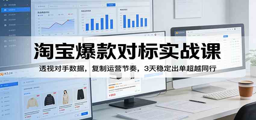 淘宝爆款对标实战课：透视对手数据，复制运营节奏，3天稳定出单超越同行-818877学习网
