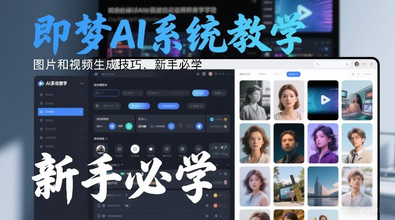 即梦AI系统教学，图片和视频生成技巧，新手必学-818877学习网
