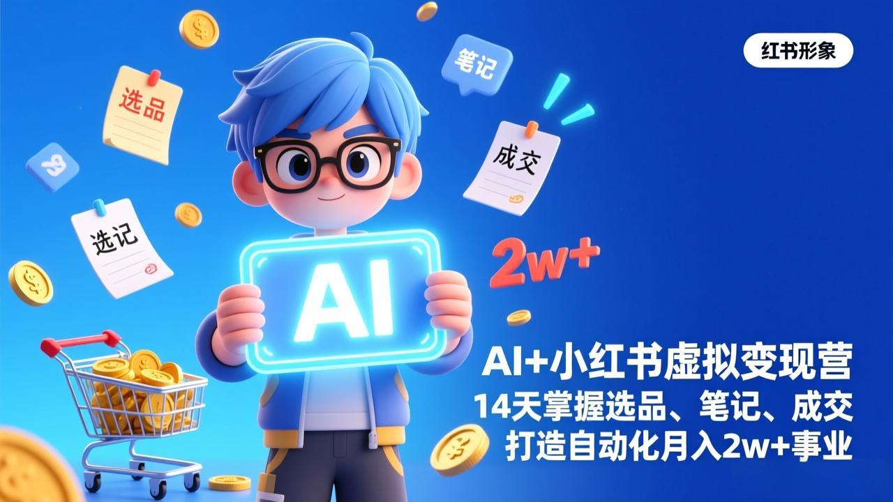 AI+小红书虚拟变现营(完结-818877学习网