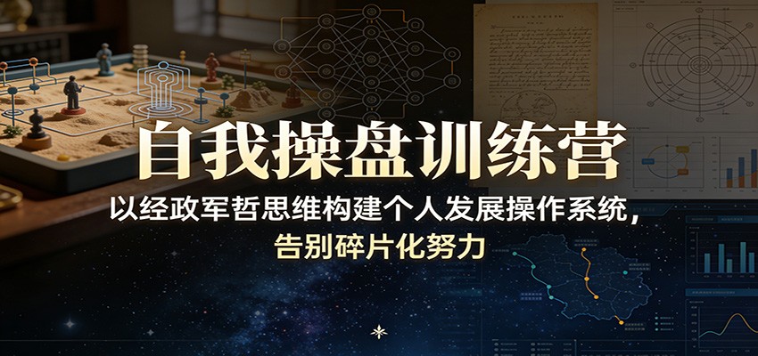 自我操盘训练营：以经政军哲思维构建个人发展操作系统，告别碎片化努力-818877学习网