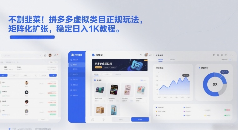 不割韭菜！拼多多虚拟类目正规玩法，矩阵化扩张，稳定日入1K教程【揭秘】-818877学习网