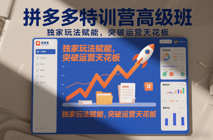 拼多多特训营高阶班,独家玩法赋能,突破运营天花板(更新26年2月)-818877学习网