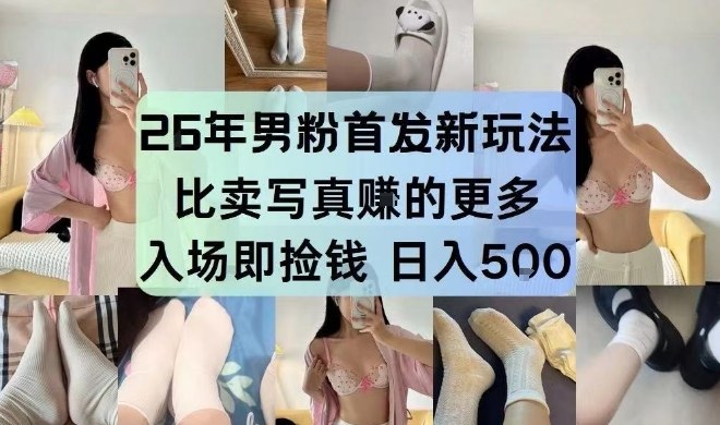 26年男粉首发最新3.0玩法，独此一家，比卖写真賺的更多，入场即捡钱，日入5张【揭秘】-818877学习网
