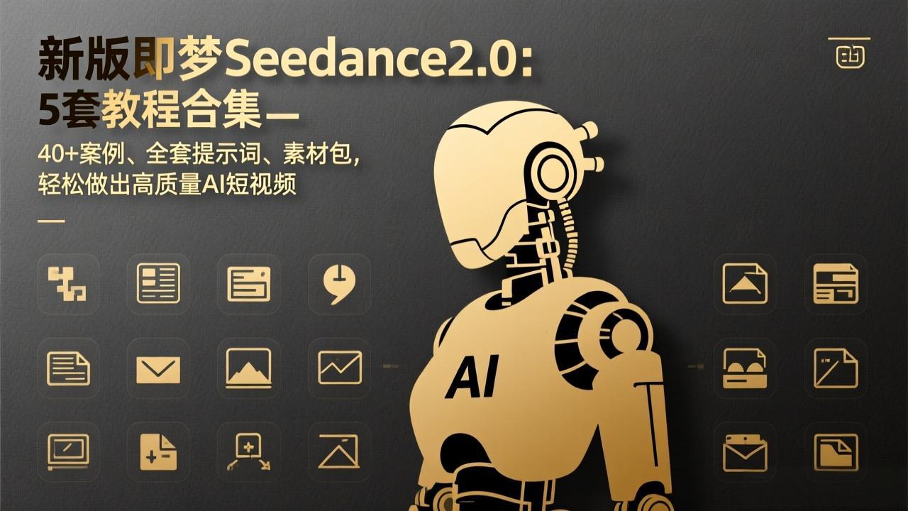 新版即梦Seedance2.0：5套教程合集，40+案例、全套提示词、素材包，轻松做出高质量AI短视频-818877学习网