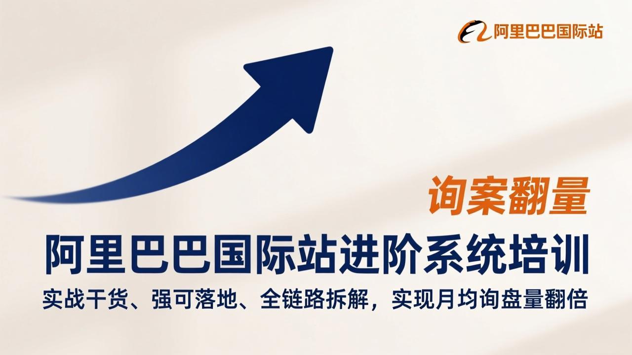 阿里巴巴国际站进阶系统培训,实战干货、强可落地、全链路拆解,实现月均询盘量翻倍-818877学习网