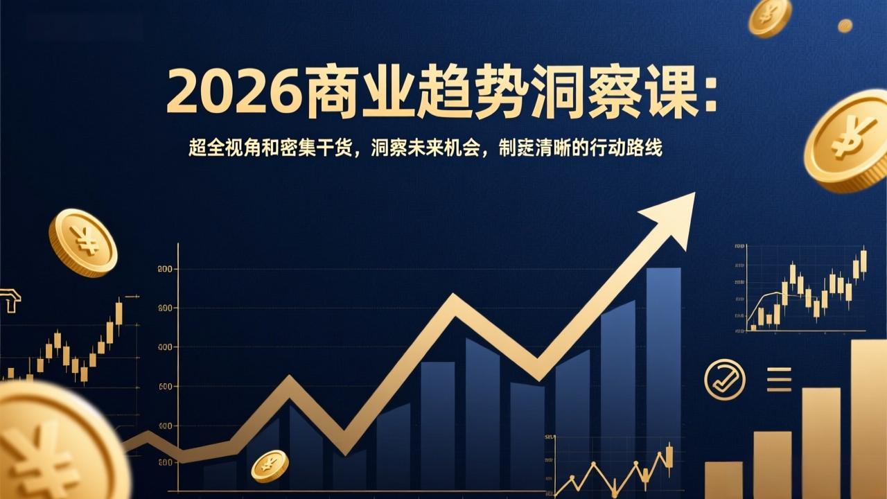 2026商业趋势洞察课:超全视角和密集干货,洞察未来机会,制定清晰的行动路线-818877学习网