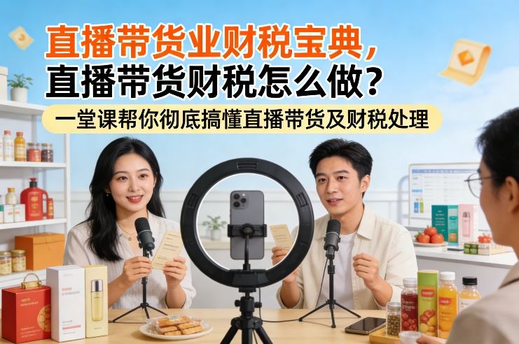 直播带货业财税宝典,直播带货财税怎么做?一堂课帮你彻底搞懂直播带货及财税处理-818877学习网