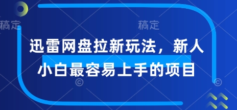 迅雷网盘拉新玩法，新人小白最容易上手的项目-818877学习网