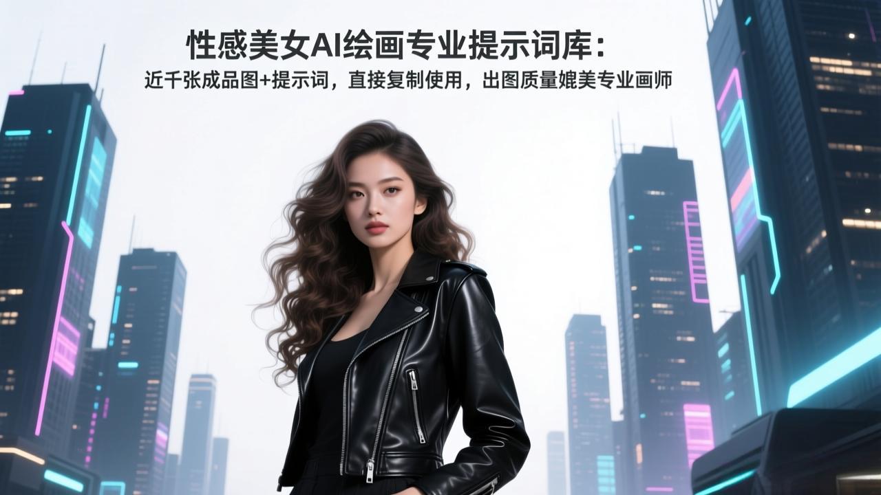 性感美女AI绘画专业提示词库：近千张成品图+提示词，直接复制使用，出图质量媲美专业画师-818877学习网